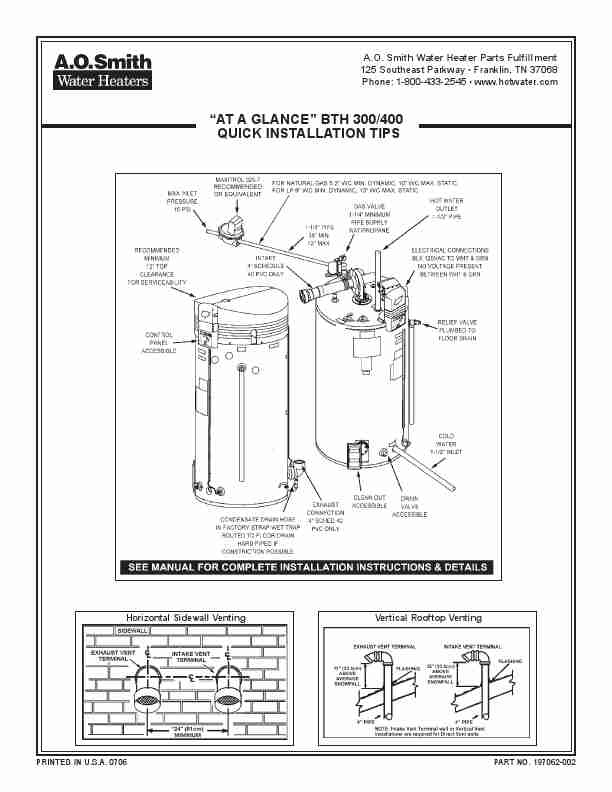 A O  Smith Water Heater BTH 400-page_pdf